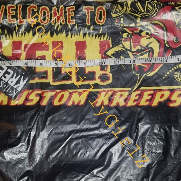 Sourpuss Vince Ray Red Devil Biker Welcome to Hell Kustom Kreeps Messenger Bag - Picture 3 of 8